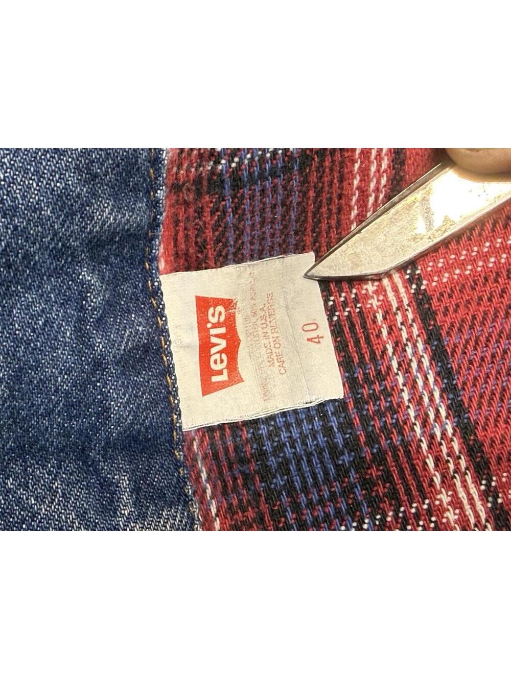 Vintage 1984 LEVIS  Type III Denim Trucker Jacket Flannel Lined Size 40 “NO E!” - Picture 8 of 9